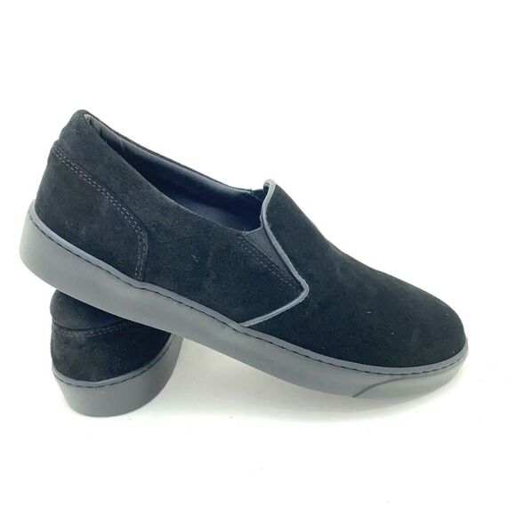 Moncler Womens EU 39  Black Suede Slip On Loafer Hand Made Italy Shoe Sneakers - Picture 1 of 9
